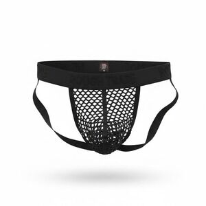 Rough Trade Gear Mens Black Mesh Jockstrap Athletic Underwear Made in USA Medium